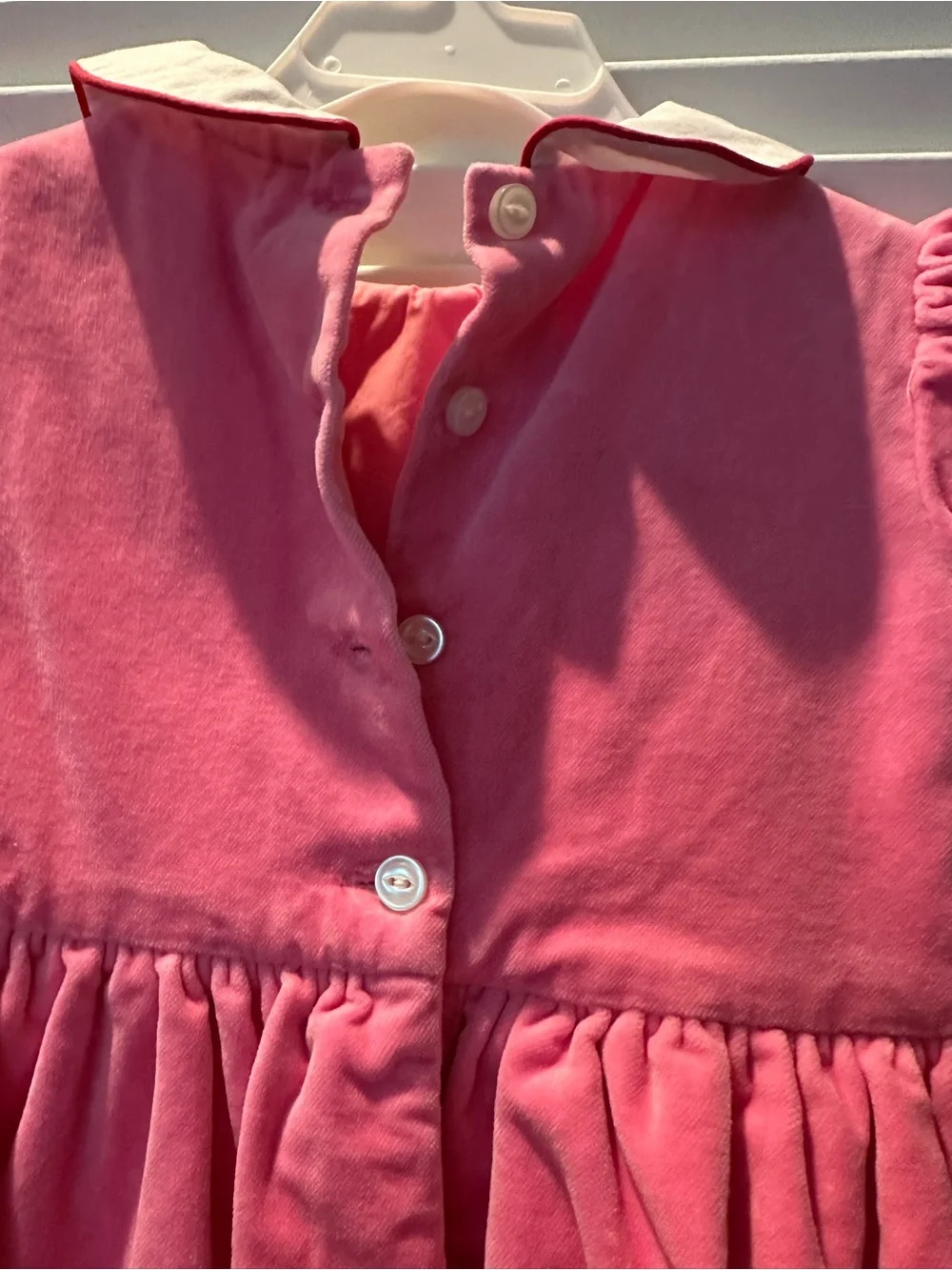 Beaufort Bonnet Co. Cindy Lou Sash Dress Velveteen Pink/Red